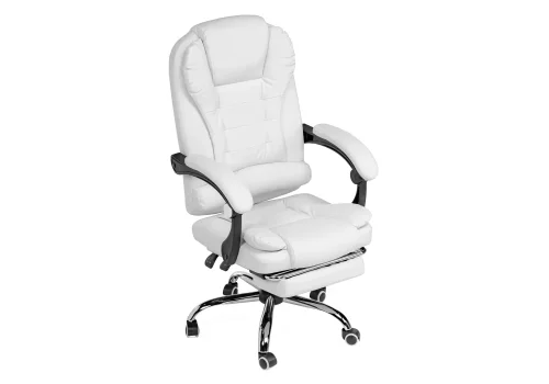 Компьютерное кресло Orvil white 15569 Woodville, белый/экокожа, ножки/металл/хром, размеры - *1220***610*640 фото 7