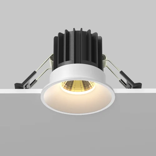 Светильник точечный LED Round DL058-7W2.7K-W Maytoni белый на 1 лампу, основание белое в стиле современный хай-тек круглый фото 4
