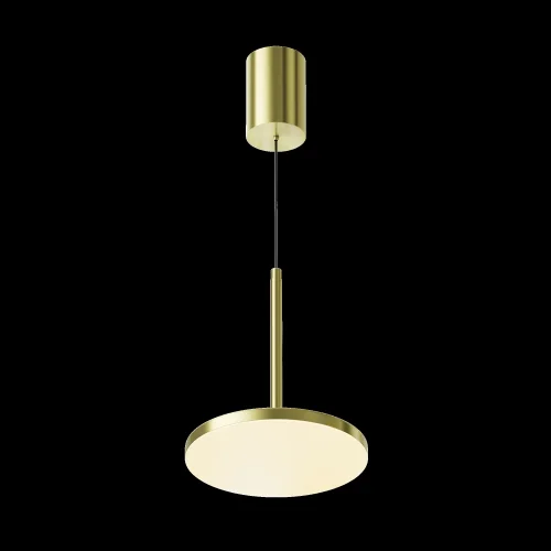 Светильник подвесной LED Plato P076PL-L12W3K-BS Maytoni белый на 1 лампу, основание латунь в стиле хай-тек современный фото 11