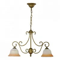Светильник подвесной Carina E 1.1.2 GB Arti Lampadari белый 2 лампы, основание золотое в стиле классический 