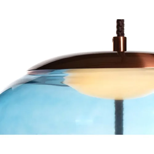Светильник подвесной LED Knot 8133-D LOFT IT голубой 1 лампа, основание медь в стиле современный выдувное фото 3