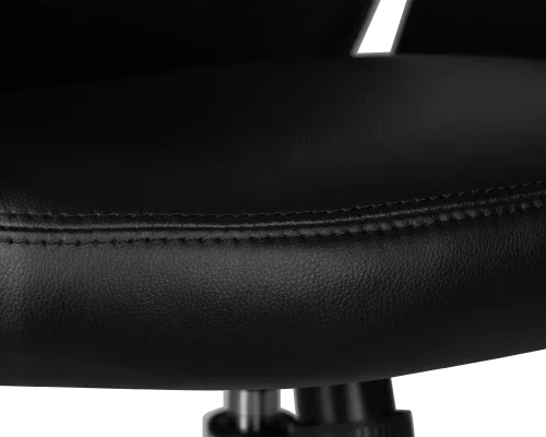 Офисное кресло для руководителя 126B-LMR COLTON, цвет черный Dobrin, чёрный/экокожа, ножки/металл/хром, размеры - 1125*1225***650*650 фото 8