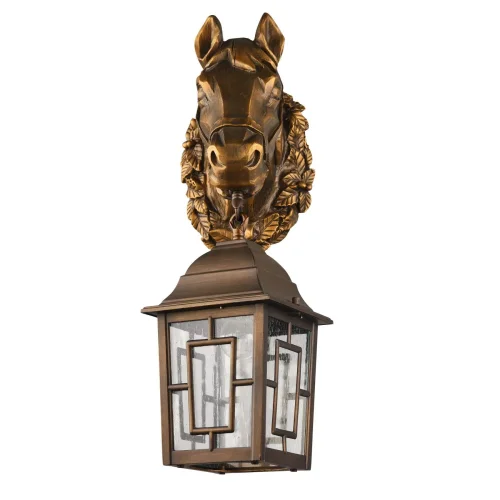 Настенный светильник Hunt 2079-1W Favourite уличный IP44 коричневый 1 лампа, плафон прозрачный в стиле замковый кантри E27