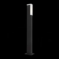 Парковый светильник LED Posto SL096.445.02 ST-Luce уличный IP54 чёрный на 1 лампу, плафон белый в стиле минимализм хай-тек LED