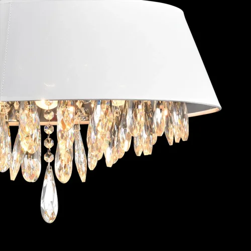 Люстра подвесная Mitrim 8374/6 Lumion белая на 6 ламп, основание латунь в стиле классический фото 7