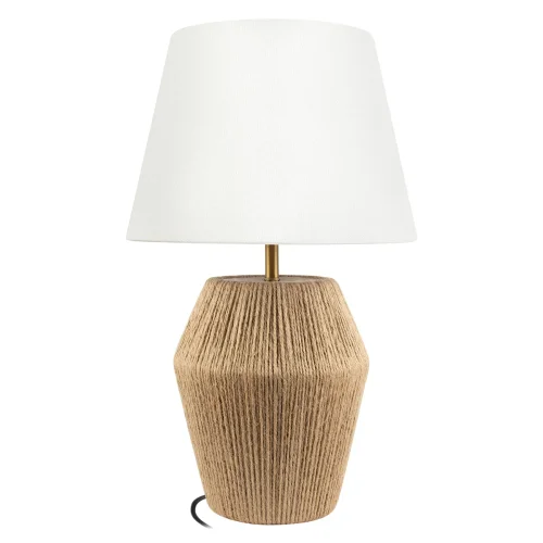 Настольная лампа Джут / Jute 10517T LOFT IT белая на 1 лампу, основание бежевое верёвка металл в стиле классический 