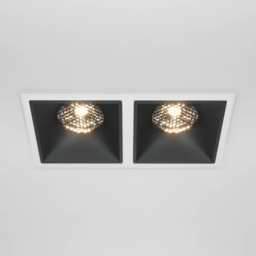Светильник точечный Alfa LED DL043-02-15W3K-SQ-WB Maytoni белый чёрный на 1 лампу, основание белое в стиле хай-тек современный фото 9