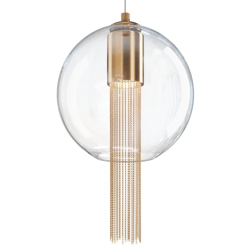 Светильник подвесной Flusso P095PL-01BZ1 Maytoni прозрачный 1 лампа, основание бронзовое в стиле современный шар фото 4