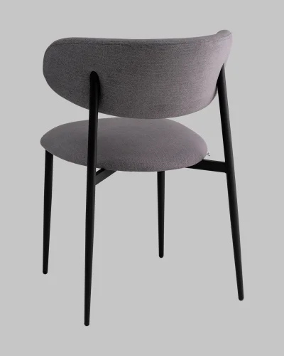 Стул Килиан велюр серый УТ000040829 Stool Group, серый/велюр, ножки/металл/чёрный, размеры - *790**** фото 5