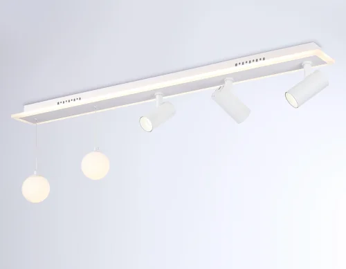 Светильник потолочный LED с пультом FL66201 Ambrella light белый 1 лампа, основание белое в стиле современный хай-тек с пультом фото 3