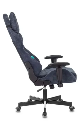 Кресло VIKING KNIGHT LT27 УТ000003151 Stool Group, синий/велюр, ножки/металл/чёрный, размеры - ***** фото 7