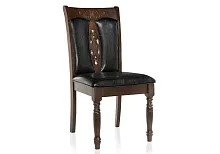 Деревянный стул Gala dirty oak / black 11420 Woodville, чёрный/экокожа, ножки/дерево/коричневый, размеры - ****500*600