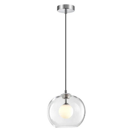 Светильник подвесной Lostar 4955/1 Odeon Light прозрачный 1 лампа, основание хром в стиле современный шар фото 2