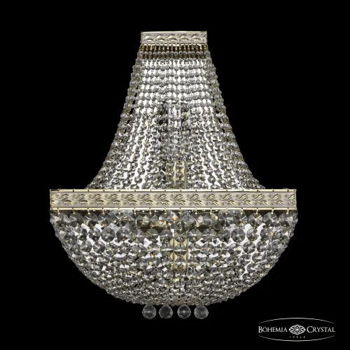 Бра 19282B/H1/35IV GW Bohemia Ivele Crystal прозрачный на 4 лампы, основание золотое в стиле классический sp