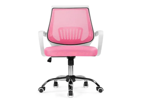 Компьютерное кресло Ergoplus pink / white 15376 Woodville, розовый/ткань, ножки/металл/хром, размеры - *940***610* фото 2