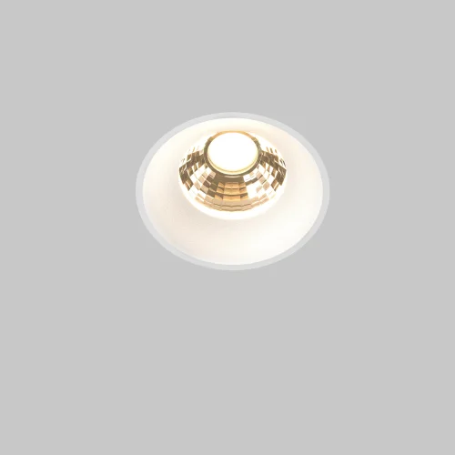 Светильник точечный LED Round DL058-12W2.7K-TRS-W Maytoni белый на 1 лампу, основание белое в стиле современный хай-тек круглый для затирки фото 3