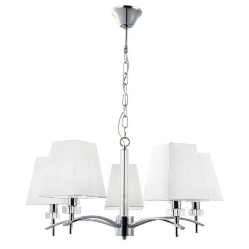 Люстра подвесная Kensington A4098LM-5CC Arte Lamp белая на 5 ламп, основание хром в стиле современный 