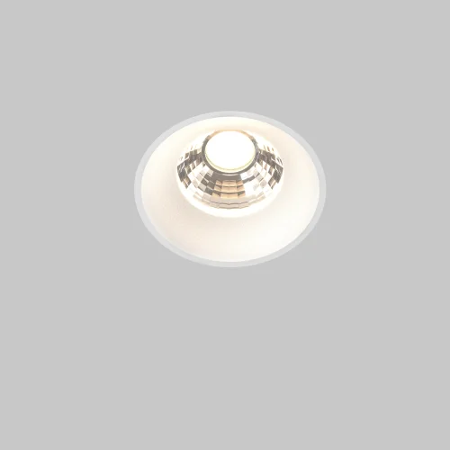 Светильник точечный LED Round DL058-12W3K-TRS-W Maytoni белый на 1 лампу, основание белое в стиле современный для затирки фото 5