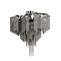 Люстра потолочная Стим / Stream 10208/600C Gunmetal LOFT IT серая никель на 6 ламп, основание серое никель в стиле арт-деко цепочки