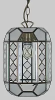 Светильник подвесной Фасет CL441212 Citilux прозрачный 1 лампа, основание жёлтое бронзовое в стиле кантри 