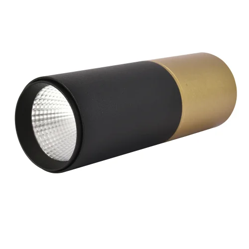Светильник накладной LED Deepak 3074-1C Favourite чёрный 1 лампа, основание золотое в стиле современный круглый фото 3