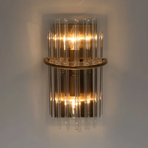 Бра Аделард 642027502 MW-Light прозрачный на 2 лампы, основание золотое в стиле классический  фото 2
