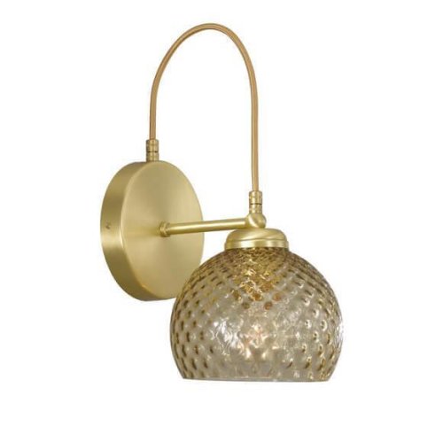 Бра A 10032/1 Reccagni Angelo янтарный на 1 лампа, основание матовое золото в стиле классический современный 