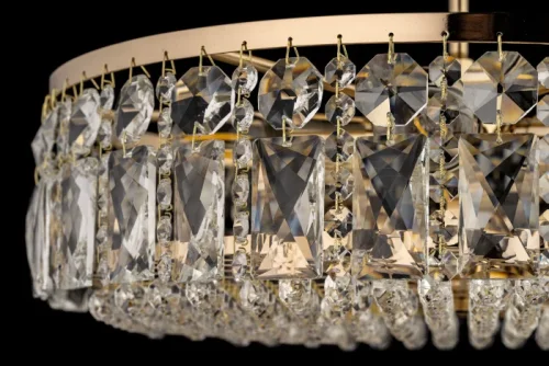 Люстра потолочная хрустальная Sara E 1.3.40.105 G Arti Lampadari прозрачная на 6 ламп, основание золотое в стиле классический  фото 2