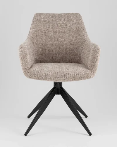 Стул обеденный Enid, светло-коричневый УТ000039273 Stool Group, коричневый/рогожка, ножки/металл/чёрный, размеры - ***** фото 2