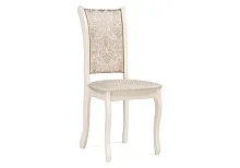 Деревянный стул Вилмот кремовый / бежевый 527061 Woodville, бежевый/ткань, ножки/массив березы/кремовый, размеры - ****430*500