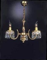 Люстра подвесная  L 4751/3 Reccagni Angelo белая на 3 лампы, основание золотое в стиле классический 