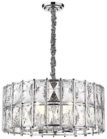 Люстра подвесная хрустальная Karlin WE148.06.103 Wertmark прозрачная на 6 ламп, основание хром в стиле современный классический 
