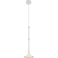 Светильник подвесной LED Loft LOF-ZW-1(BZ) Kutek белый на 1 лампу, основание белое в стиле хай-тек 
