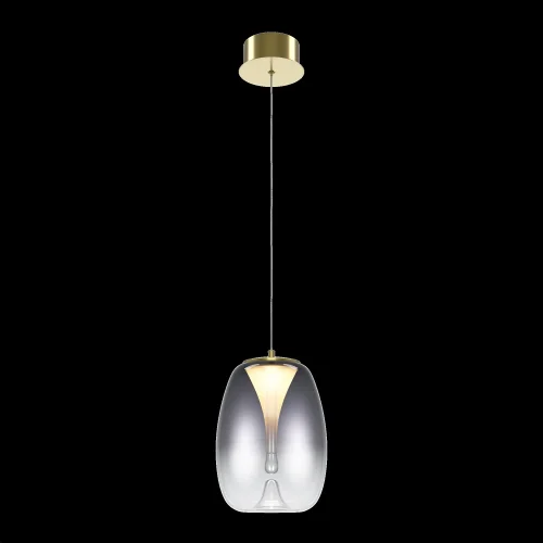 Светильник подвесной LED Splash MOD282PL-L8G3K Maytoni серый чёрный на 1 лампу, основание золотое в стиле современный фото 10