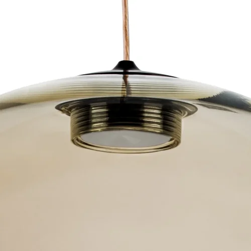 Светильник подвесной LED Sferetta 801023 Lightstar янтарный 1 лампа, основание бордовое коричневое в стиле минимализм  фото 7