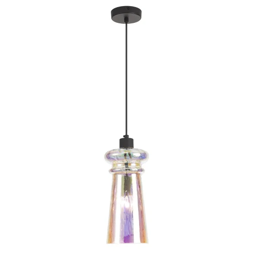 Светильник подвесной Pasti 4967/1 Odeon Light розовый разноцветный 1 лампа, основание чёрное в стиле современный  фото 2