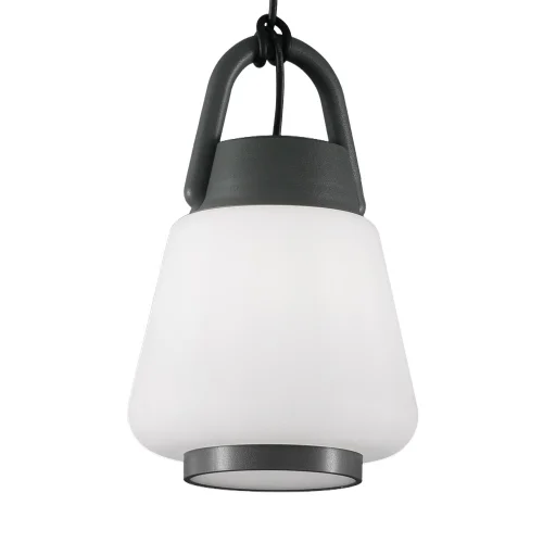 Подвесной светильник Kinke  6210 Mantra уличный IP44 чёрный серый 1 лампа, плафон белый в стиле современный E27 фото 3