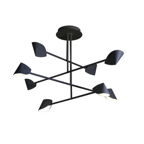 Люстра потолочная LED Capuccina 7578 Mantra чёрная на 1 лампа, основание чёрное в стиле современный хай-тек 
