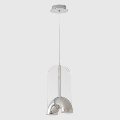 Светильник подвесной ЛЕД ELEMENT SP12W LED CHROME Crystal Lux белый на 1 лампу, основание хром в стиле лофт фото 2