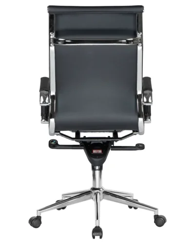 Офисное кресло для руководителей 101F-LMR CLARK, цвет чёрный Dobrin, чёрный/экокожа, ножки/металл/хром, размеры - 1090*1150***680*680 фото 5