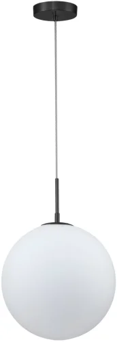 Светильник подвесной Antell 2168/02/01PL Stilfort белый 1 лампа, основание чёрное в стиле современный шар