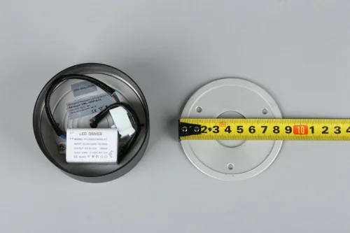Светильник накладной LED Salentino OML-100919-06 Omnilux чёрный 1 лампа, основание чёрное в стиле хай-тек круглый фото 3