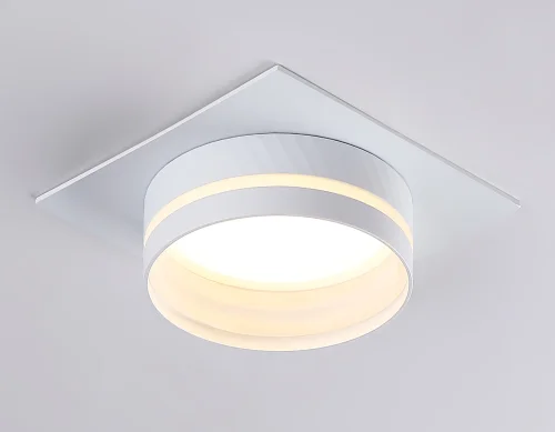 Светильник точечный TN5221 Ambrella light белый 1 лампа, основание белое в стиле современный хай-тек квадратный фото 3