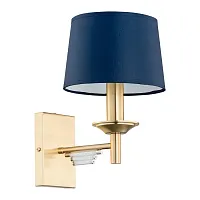 Бра Felino FEL-K-1(ZM/A) Kutek синий 1 лампа, основание золотое в стиле классический 