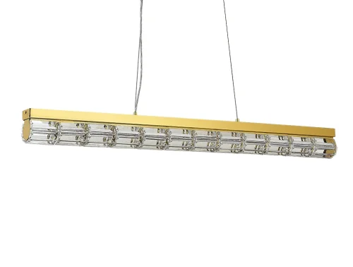 Светильник подвесной 8489+2/S gold Newport прозрачный 11 ламп, основание золотое в стиле классический американский современный линейный фото 2