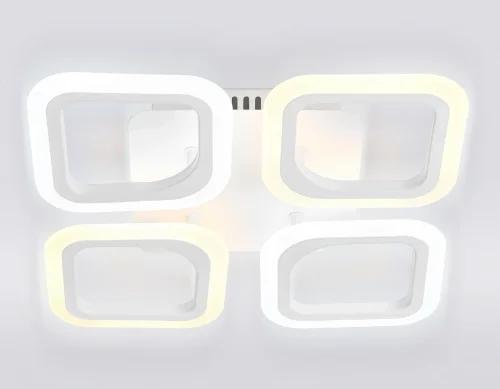 Люстра потолочная LED с пультом FA4371 Ambrella light белая на 1 лампа, основание белое в стиле классический современный с пультом фото 4