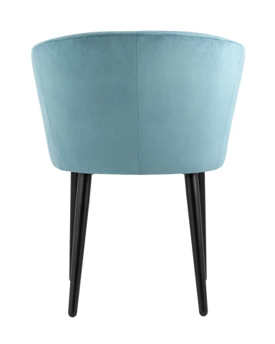 Кресло Ральф велюр пыльно-голубой УТ000032926 Stool Group, голубой/велюр, ножки/металл/чёрный, размеры - ****580*600 фото 3