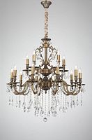 Люстра подвесная BARLETTA 1730.15 antique Lucia Tucci без плафона на 15 ламп, основание бронзовое в стиле классический 