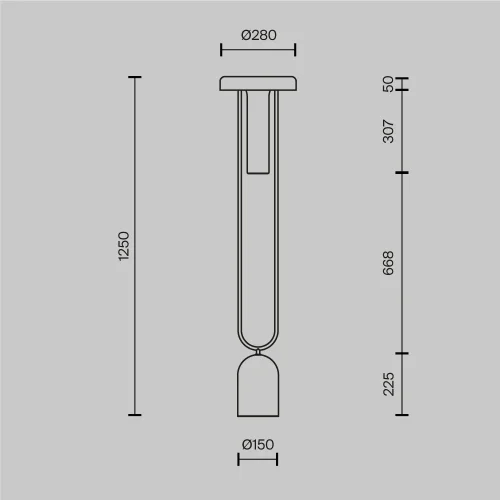 Торшер LED Ikebana MOD463FL-L24BS3K Maytoni прозрачный на 1 лампу, основание латунь в стиле современный фото 7