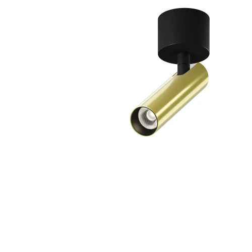 Светильник точечный LED Focus T C141CL-L125-6W4K-BBS Maytoni латунь на 1 лампу, основание латунь чёрное в стиле современный хай-тек трубочки